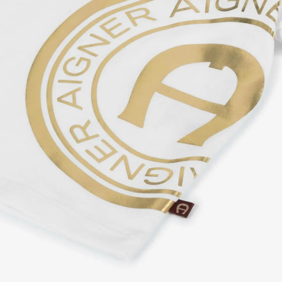 Baby Boys White Cotton Polo Shirt