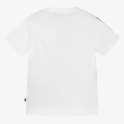 Baby Boys White Cotton T-Shirt
