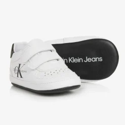 Baby Boys White Leather Pre-Walkers