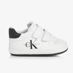 Baby Boys White Leather Pre-Walkers