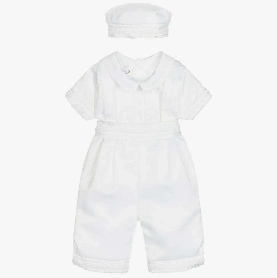 Baby Boys White Shorts Set