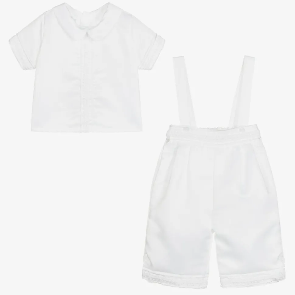 Baby Boys White Shorts Set