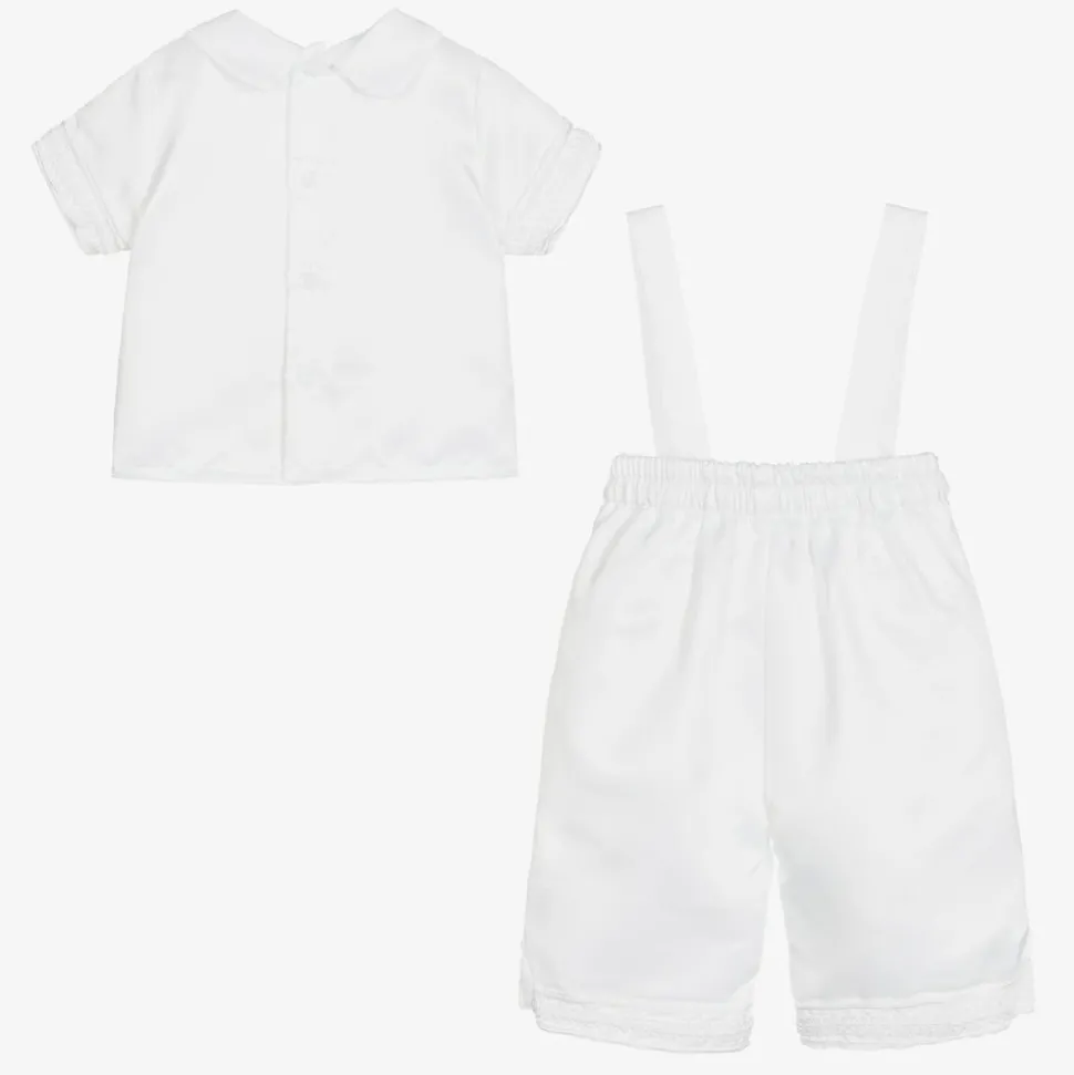 Baby Boys White Shorts Set