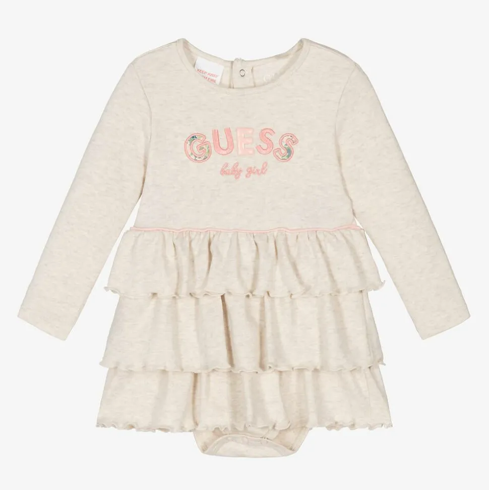 Baby Girls Beige Cotton Dress