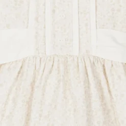 Baby Girls Beige Cotton Floral Dress