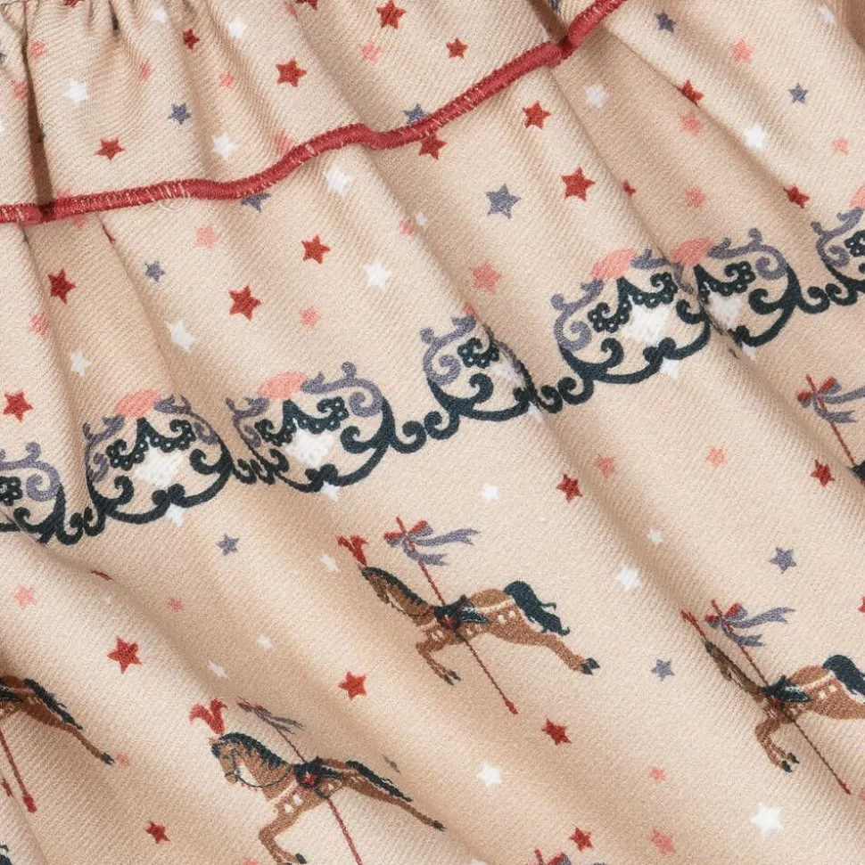 Baby Girls Beige Star Print Dress