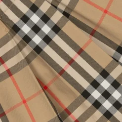 Baby Girls Beige Vintage Check Pleated Skirt