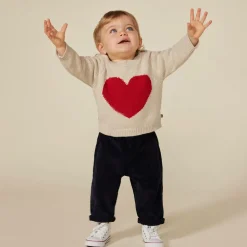 Baby Girls Beige Wool Knit Sweater