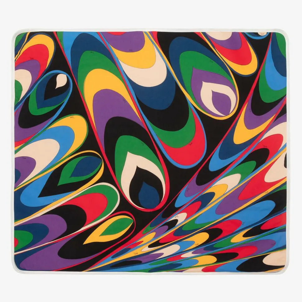 Baby Girls Black & Purple Onde Blanket (88cm)