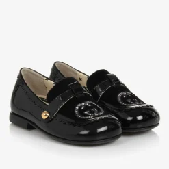 Baby Girls Black Patent Leather Loafers