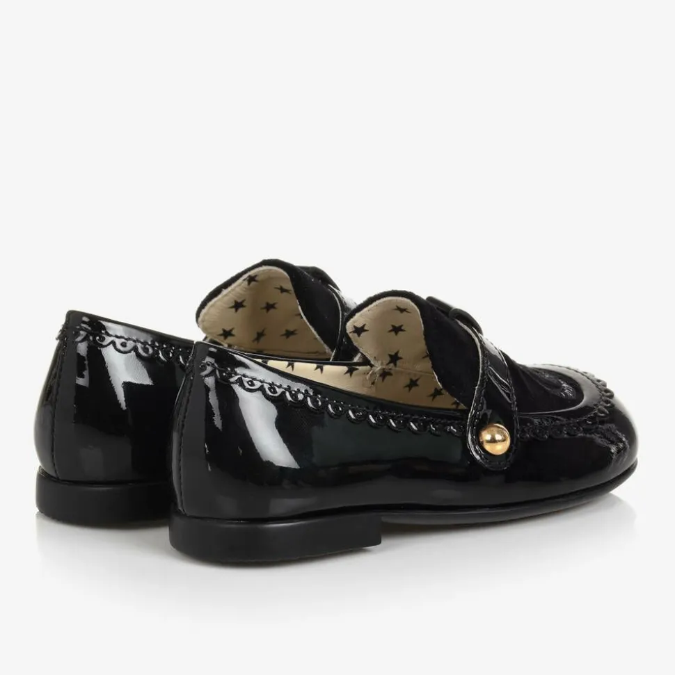 Baby Girls Black Patent Leather Loafers