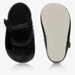 Baby Girls Black Patent Pre-Walker Shoes