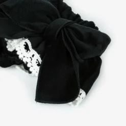 Baby Girls Black Velvet Bloomer Shorts