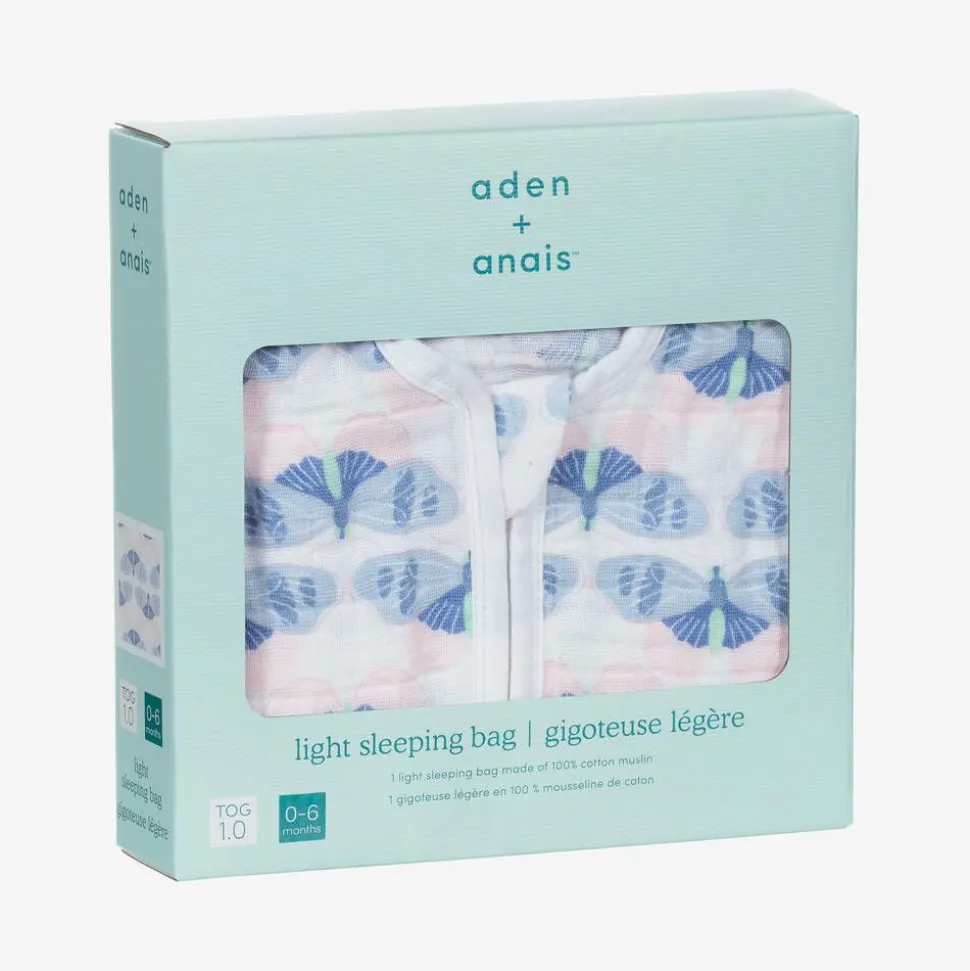 Baby Girls Blue Butterfly Sleeping Bag