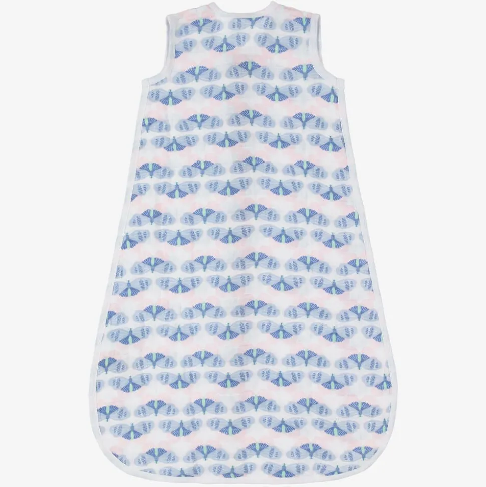 Baby Girls Blue Butterfly Sleeping Bag