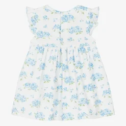 Baby Girls Blue Cotton Heavenly Hydrangeas Dress