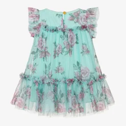 Baby Girls Blue Floral Dress