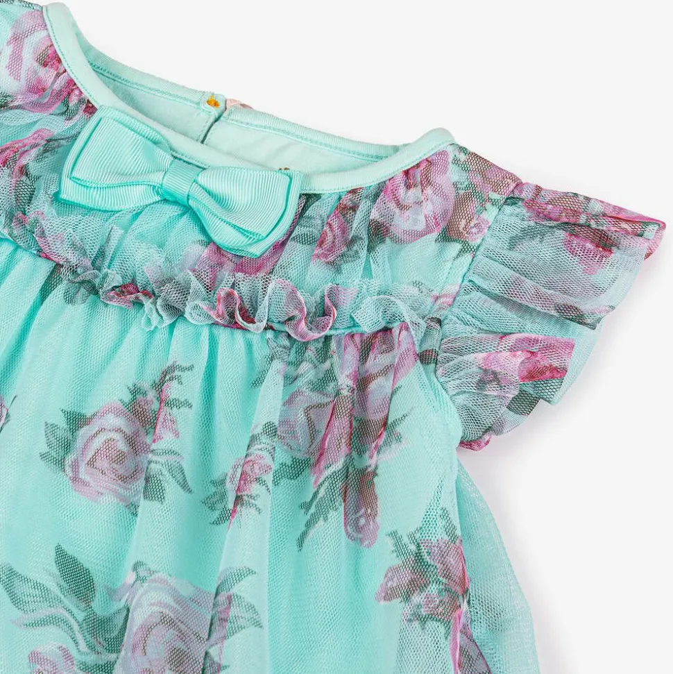 Baby Girls Blue Floral Dress
