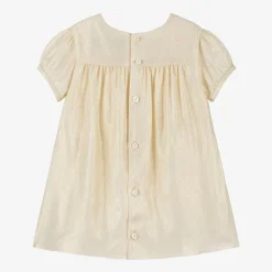 Baby Girls Gold Greca Crêpe Dress