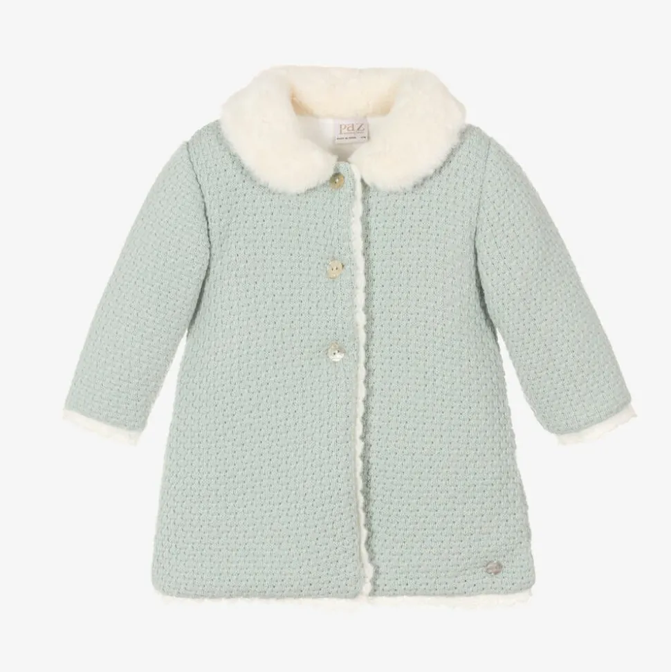 Baby Girls Green Knitted Coat