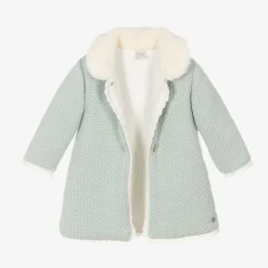 Baby Girls Green Knitted Coat