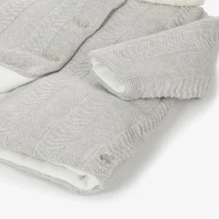 Baby Girls Grey Knitted Coat