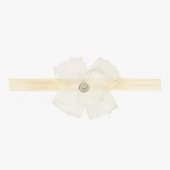 Baby Girls Ivory Bow Headband