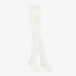 Baby Girls Ivory Cotton Tights