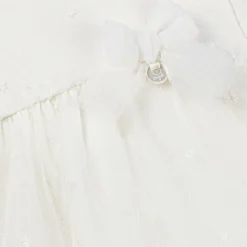 Baby Girls Ivory Embroidered Tulle Dress
