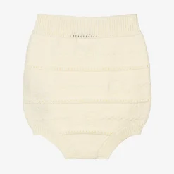 Baby Girls Ivory Knitted GG Shorts