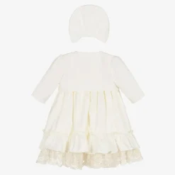 Baby Girls Ivory Lace Dress Set