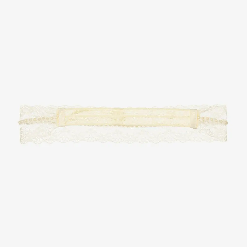 Baby Girls Ivory Lace Headband