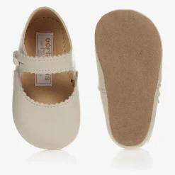 Baby Girls Ivory Leather Pre-Walker Shoes