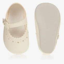 Baby Girls Ivory Patent Pre-Walker Shoes