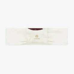 Baby Girls Ivory Pima Cotton Bow Headband