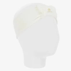 Baby Girls Ivory Pima Cotton Bow Headband