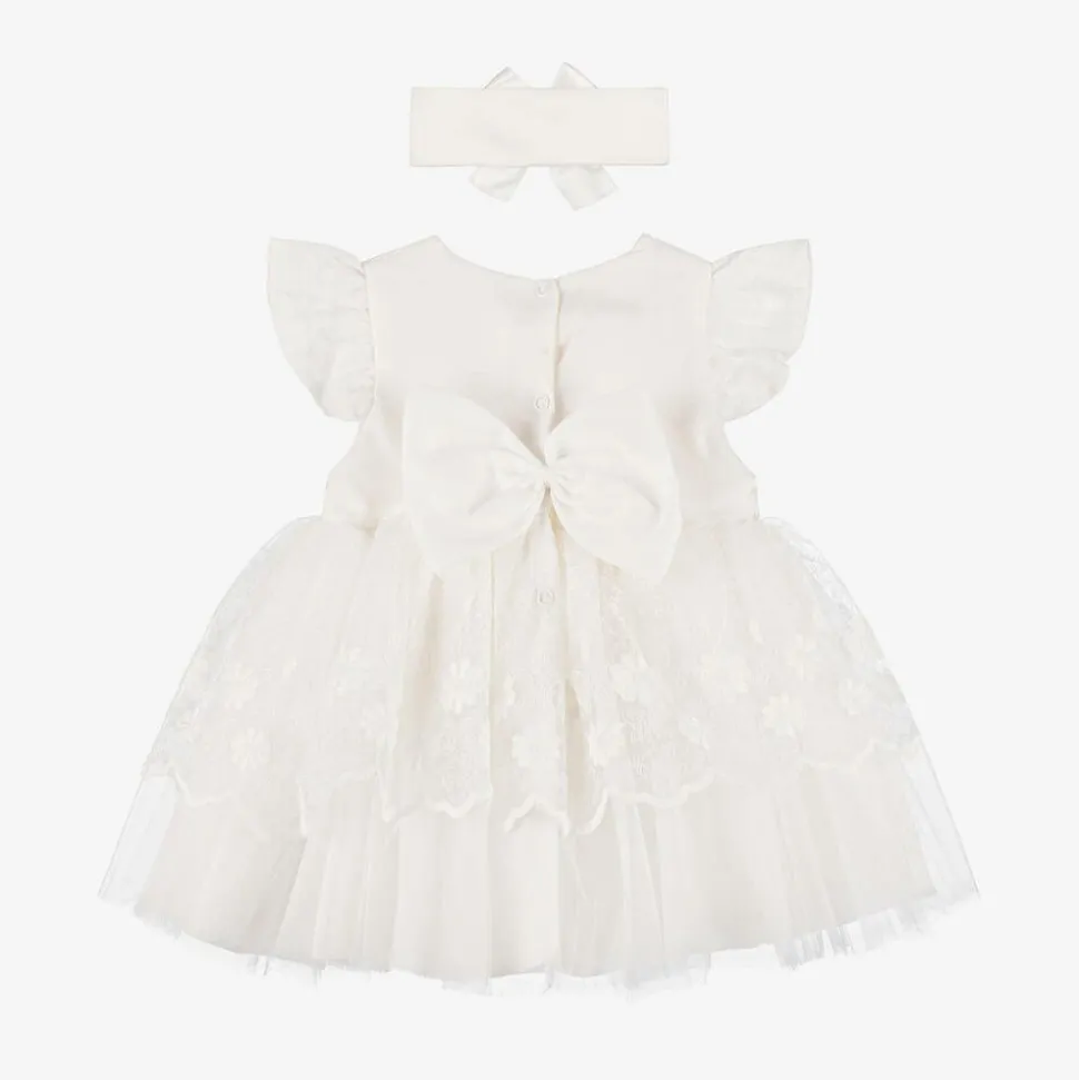 Baby Girls Ivory Tulle Dress Set