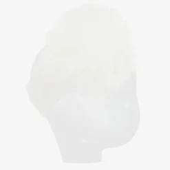 Baby Girls Ivory Wool Knit Pom-Pom Headband