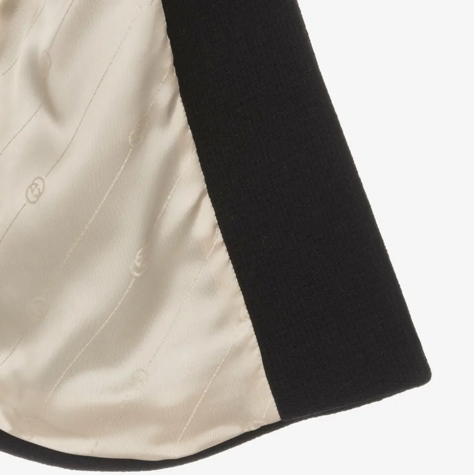 Baby Girls Navy Blue Wool Coat