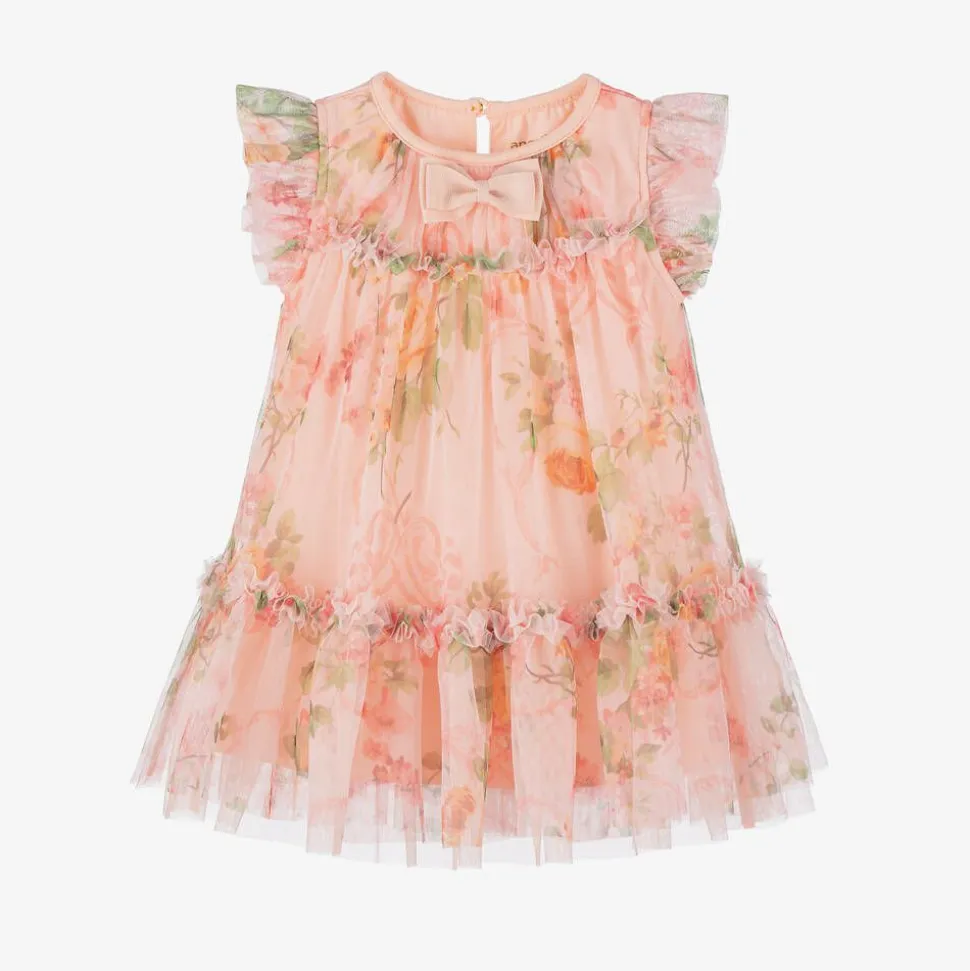 Baby Girls Pale Pink Floral Dress