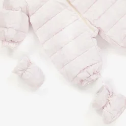 Baby Girls Pink Barocco Down Snowsuit