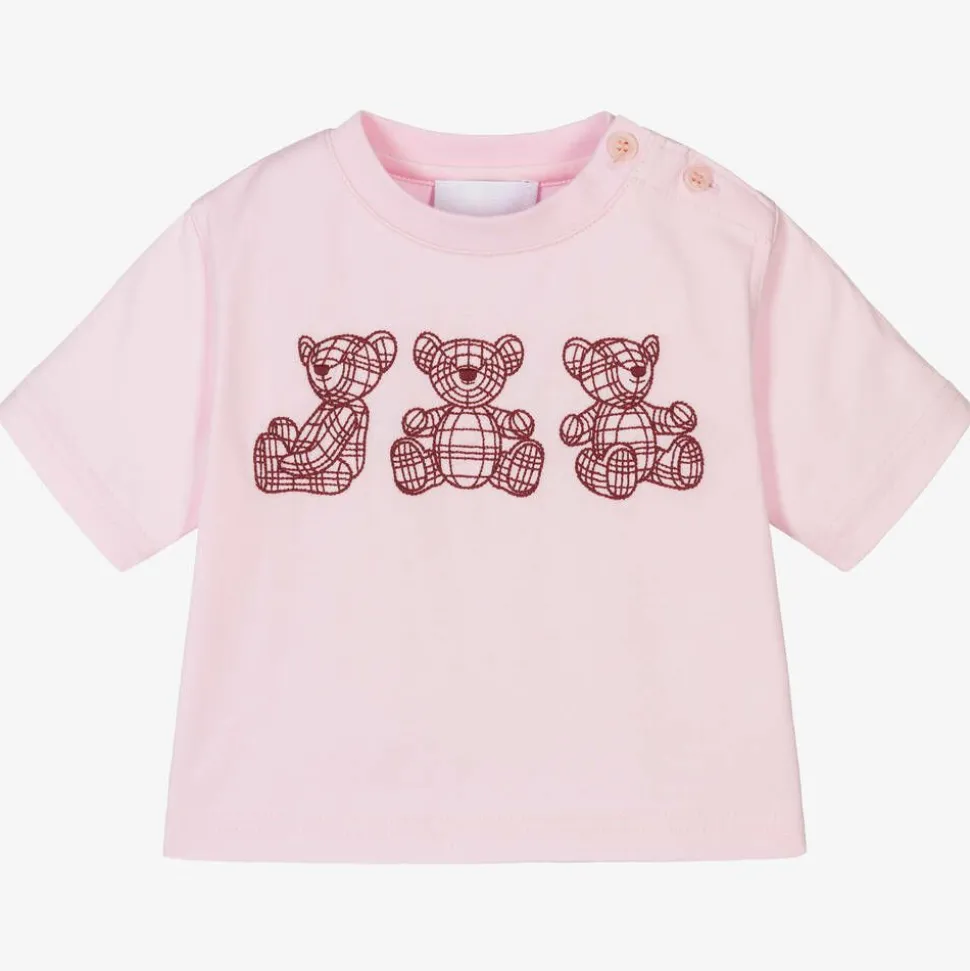Baby Girls Pink Bear T-Shirt