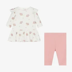 Baby Girls Pink Cotton Abloom Dress Set