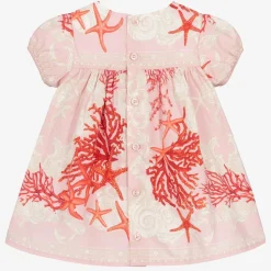 Baby Girls Pink Cotton Barocco Sea Dress