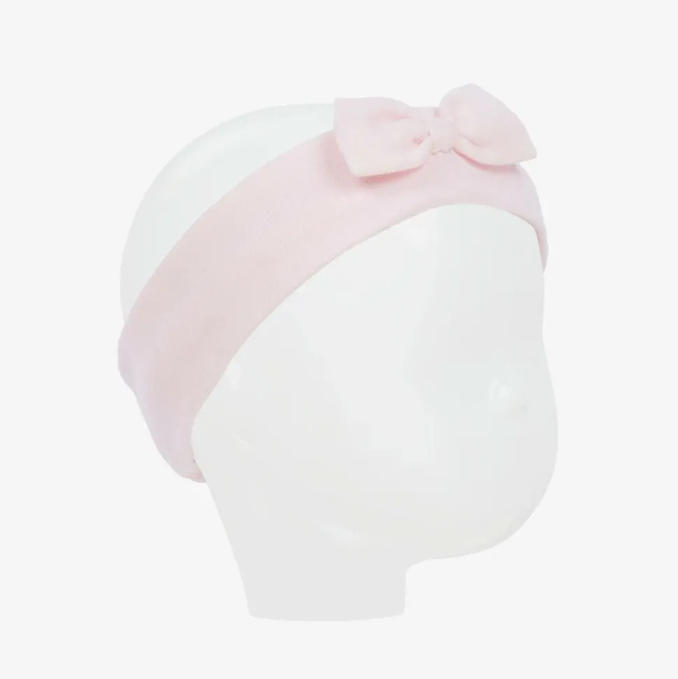 Baby Girls Pink Cotton Bow Headband