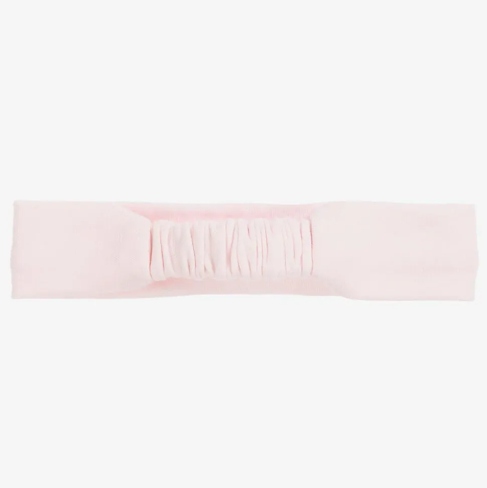 Baby Girls Pink Cotton Bow Headband