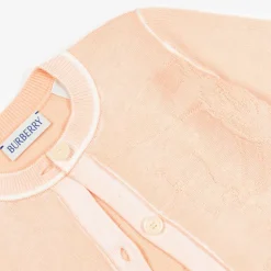 Baby Girls Pink Cotton Cardigan