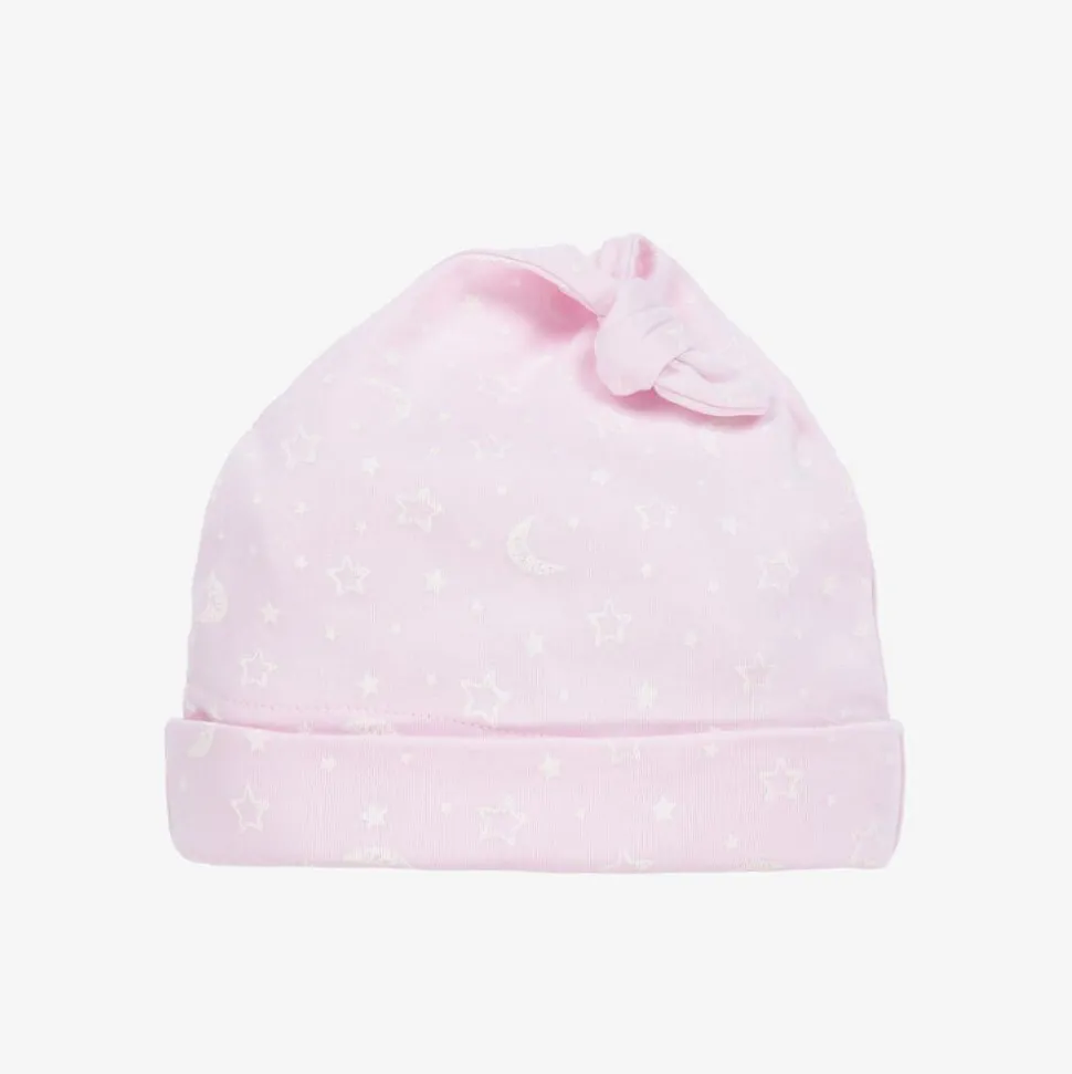Baby Girls Pink Cotton Crescent Moonlight Hat