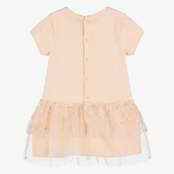 Baby Girls Pink Cotton Handbag Dress