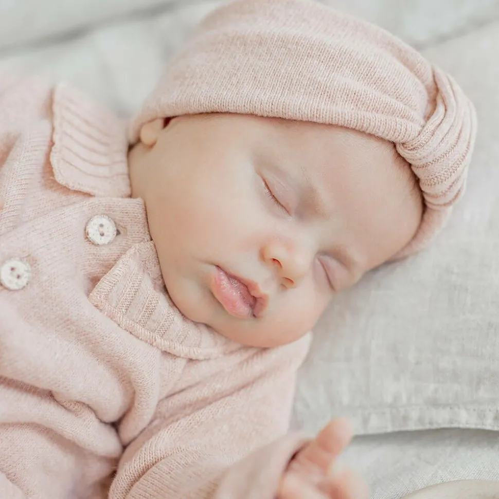 Baby Girls Pink Cotton Knit Headband